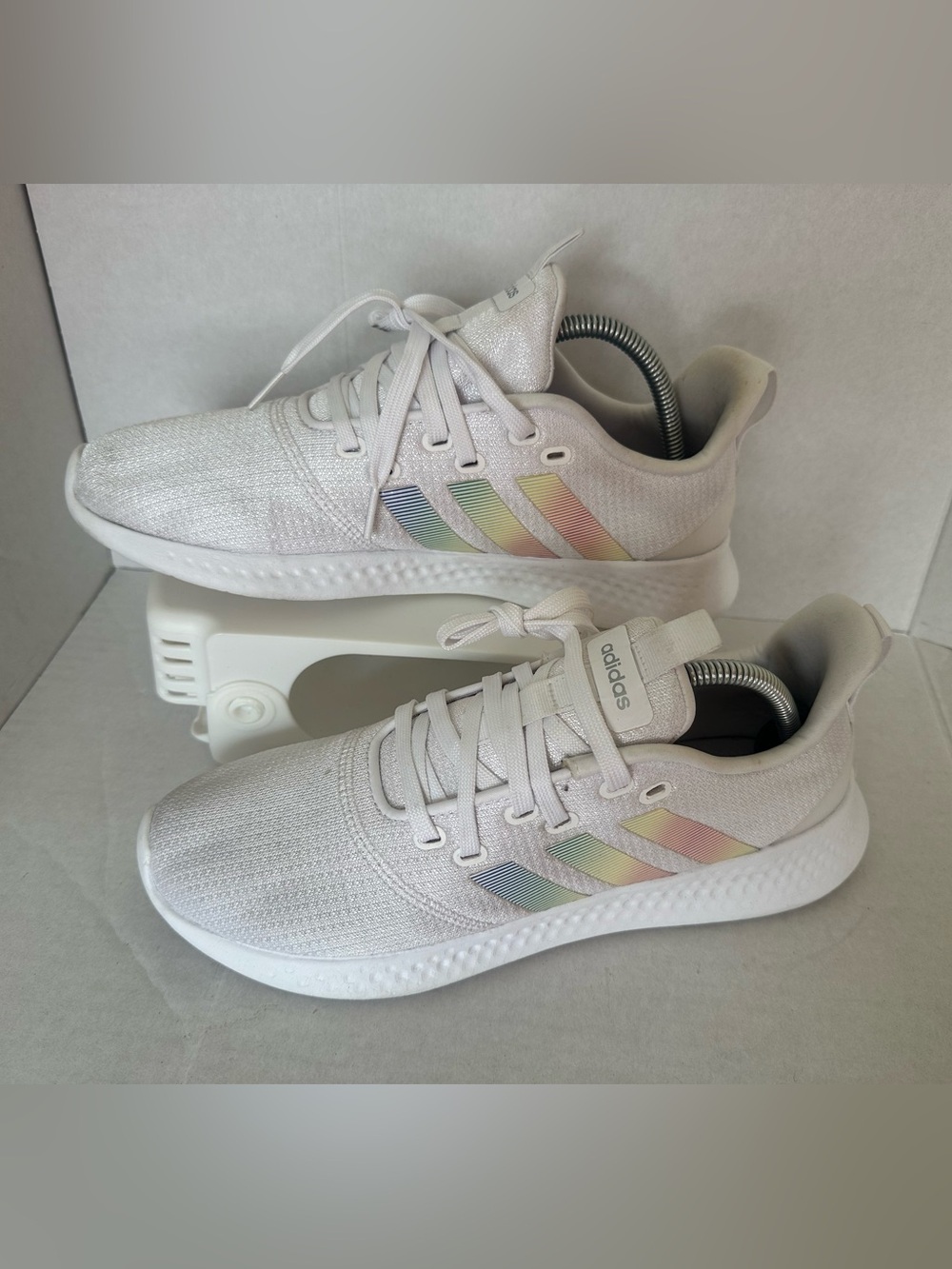 Women's Adidas Shoes Puremotion Pride Rainbow Cloudfoam Super Sneakers Sz 10